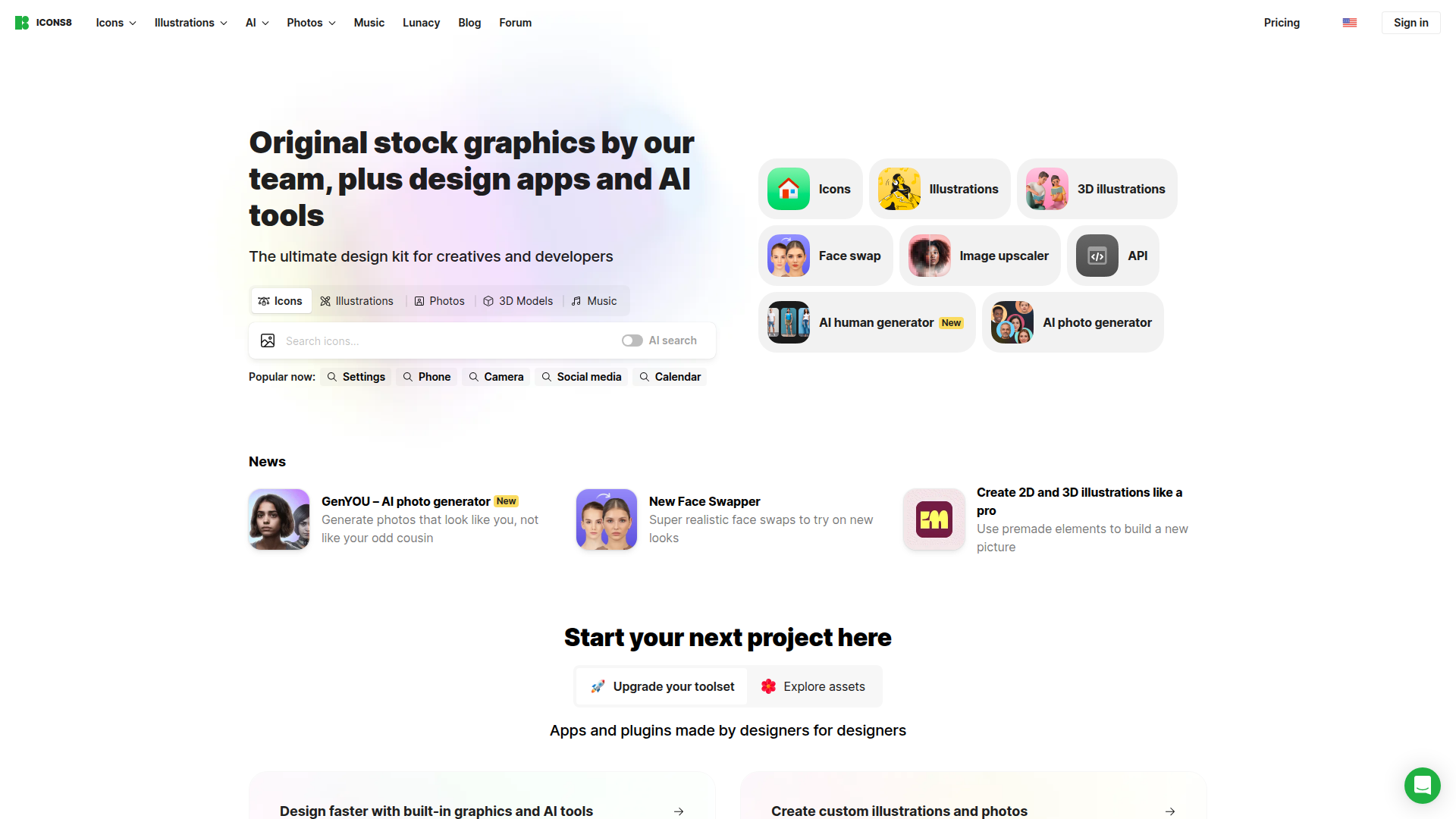 Icons8 screenshot