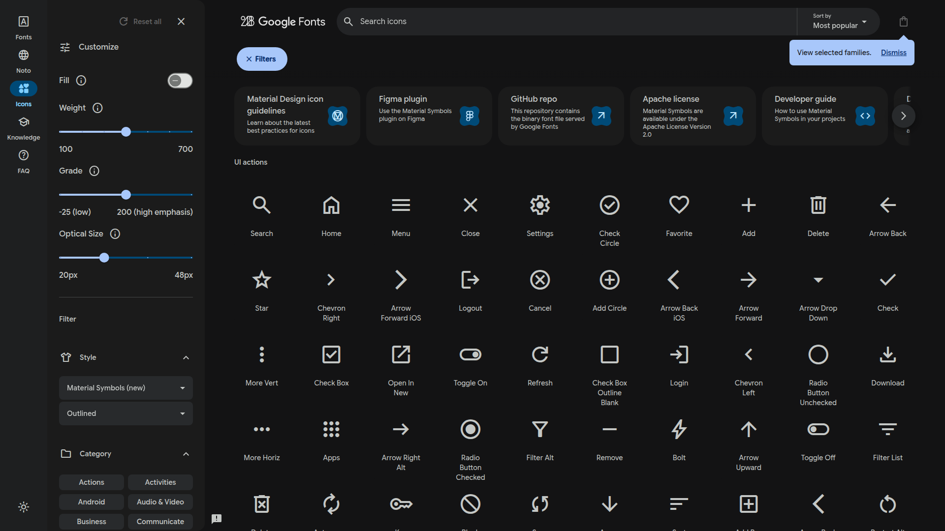 Material Design Icons screenshot