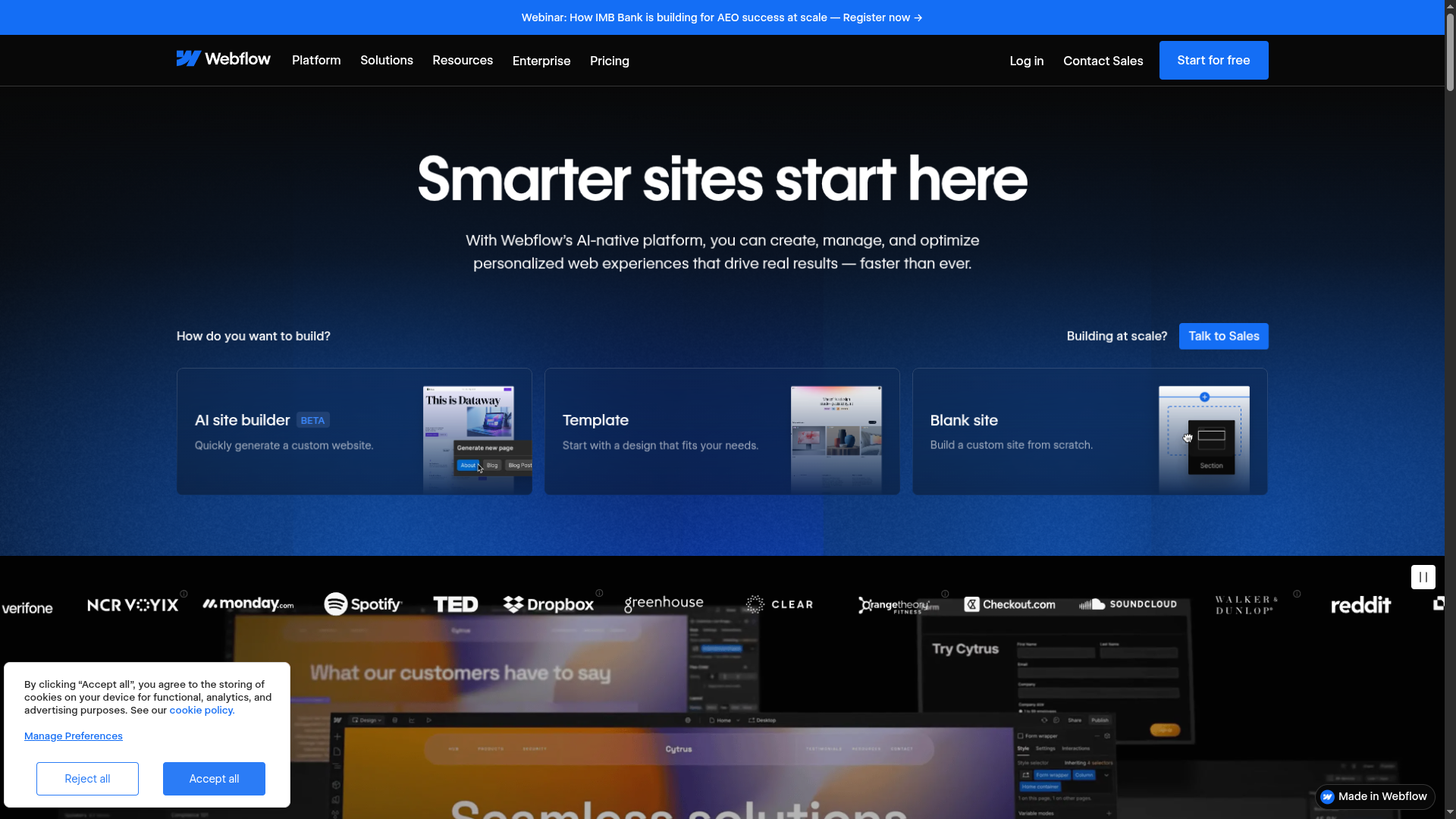Webflow screenshot