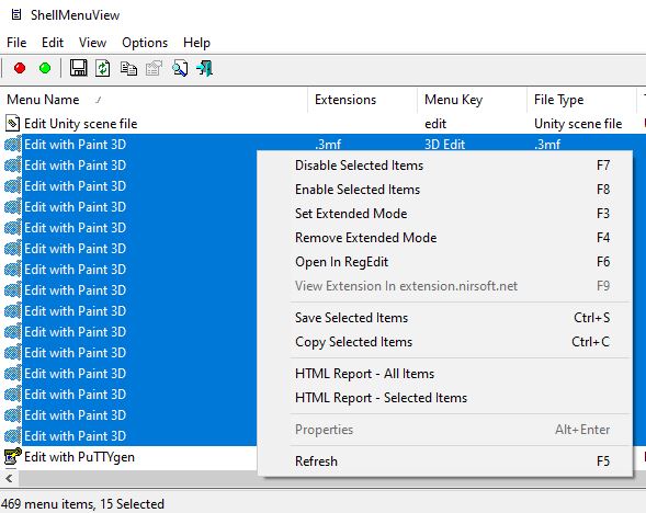 Clear Context menu in Windows 10 3 disable static context menu