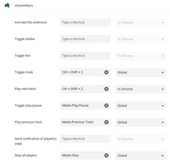 streamkeys shortcut