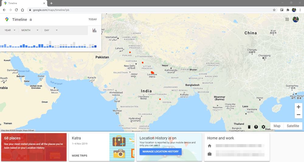 Check What Google Knows About You 2 location history