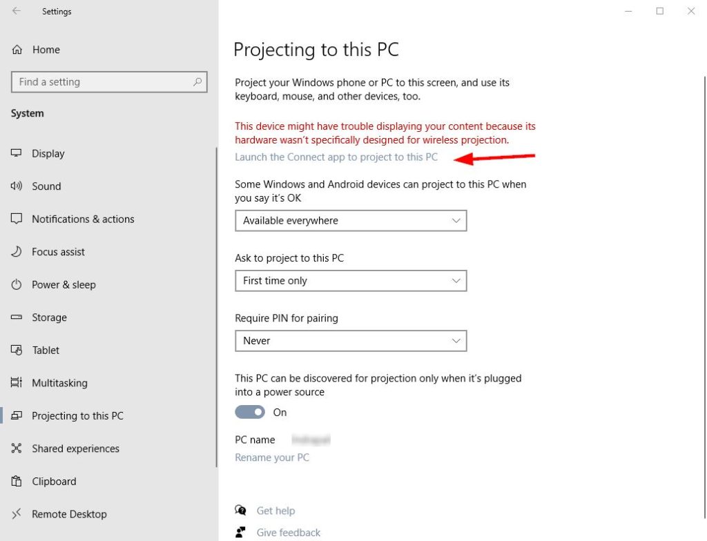How to Use Desktop As Second Monitor For Any Laptop 1 projection to pc mode