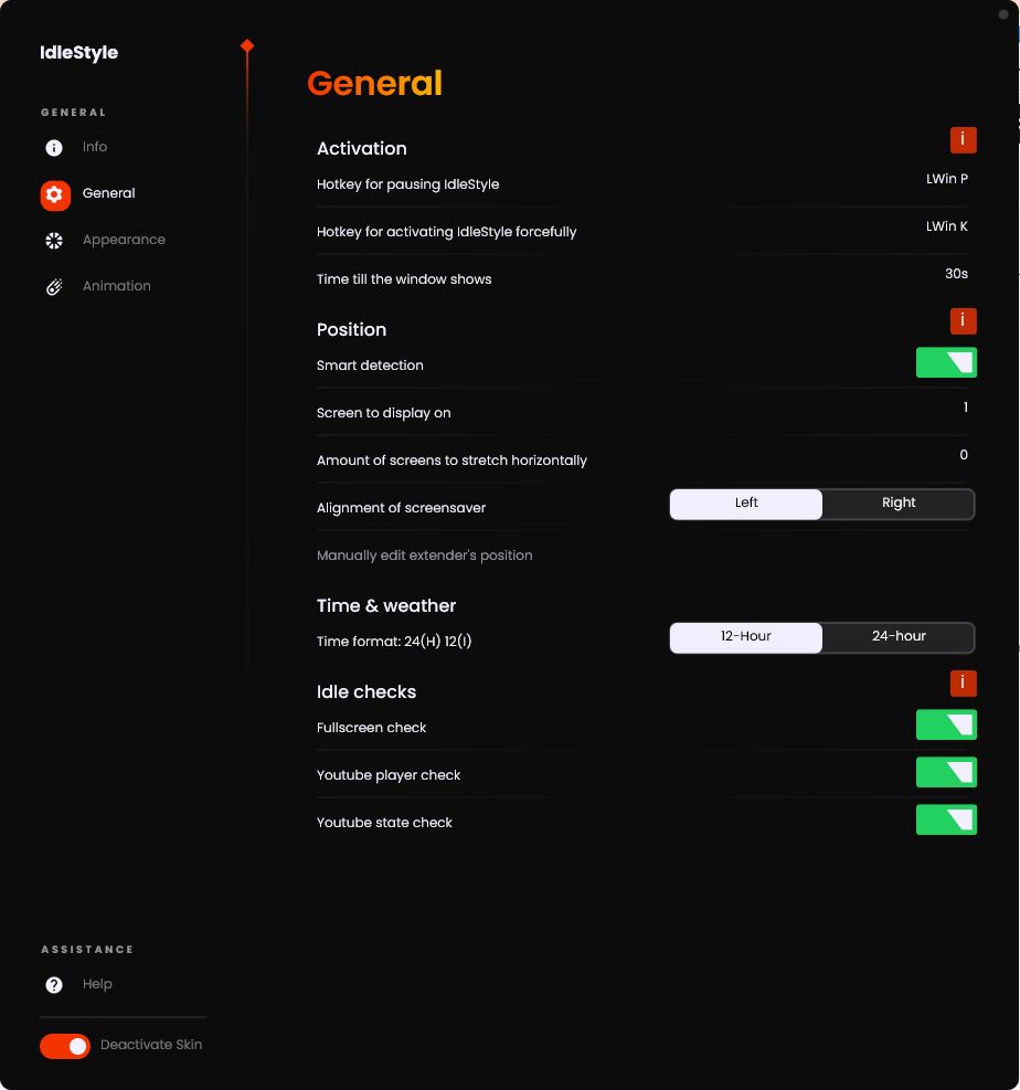 idleStart setting