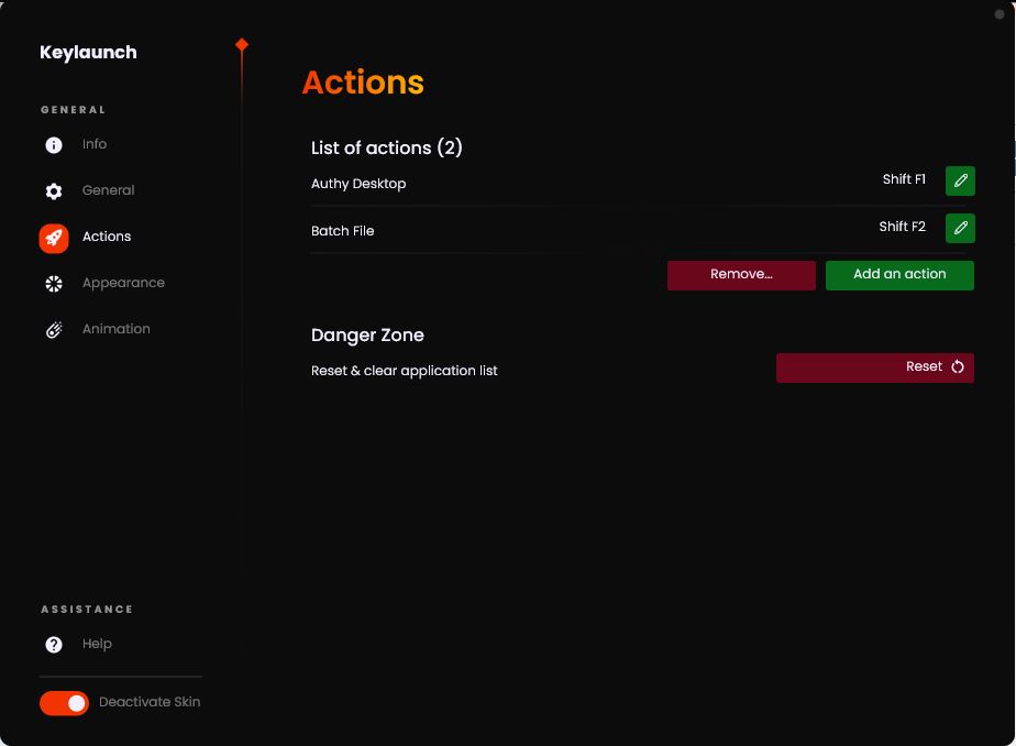 Best Rainmeter Skins 17 keylaunch actions