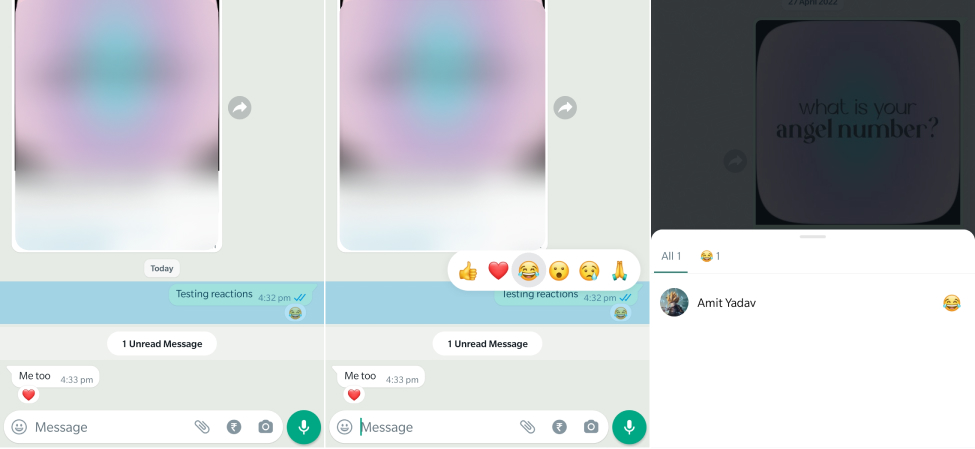 How to use message reactions on WhatsApp 1 whatsapp reactions