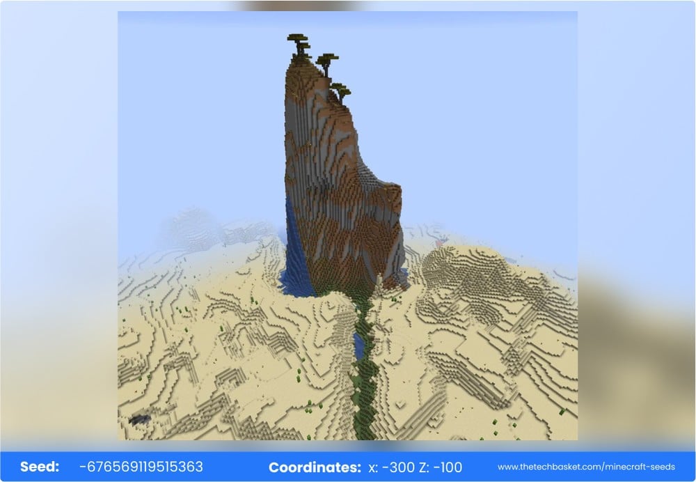 savannah mountain in the middle of a desert