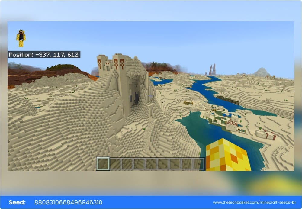 desert temple on hill bedrock