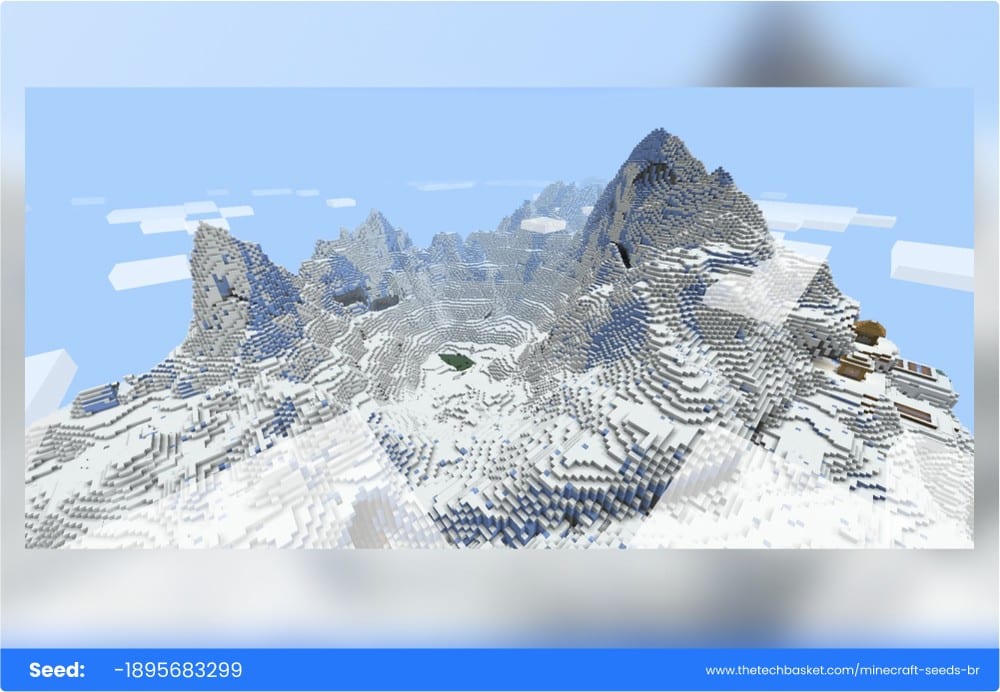 snowy mountains with craters bedrock