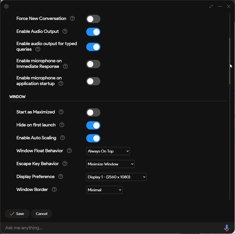 ga pc settings