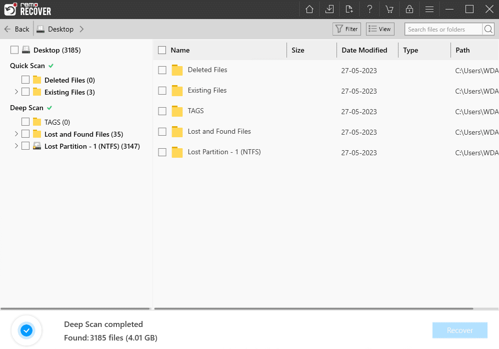 remo recover preview