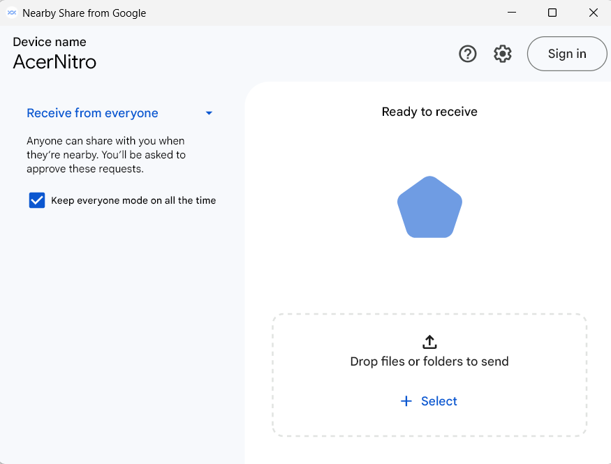 Best Way to Share Files or Folders between Android and Windows PC 2 NearbyShare Windows App Preview