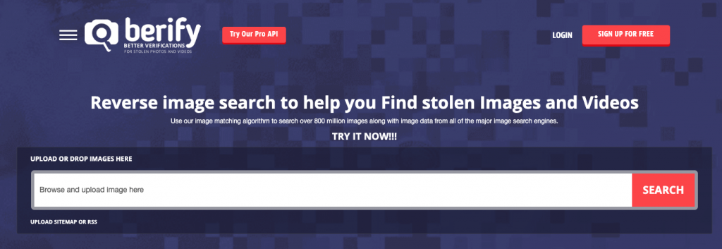 reverse video search on berify
