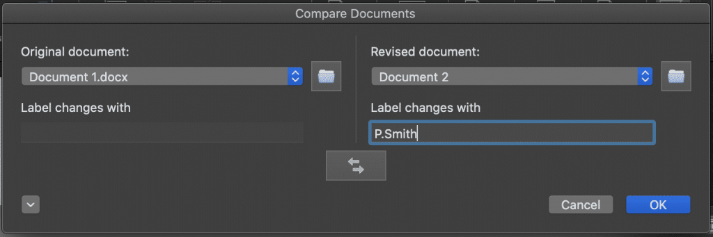 compare two Word documents