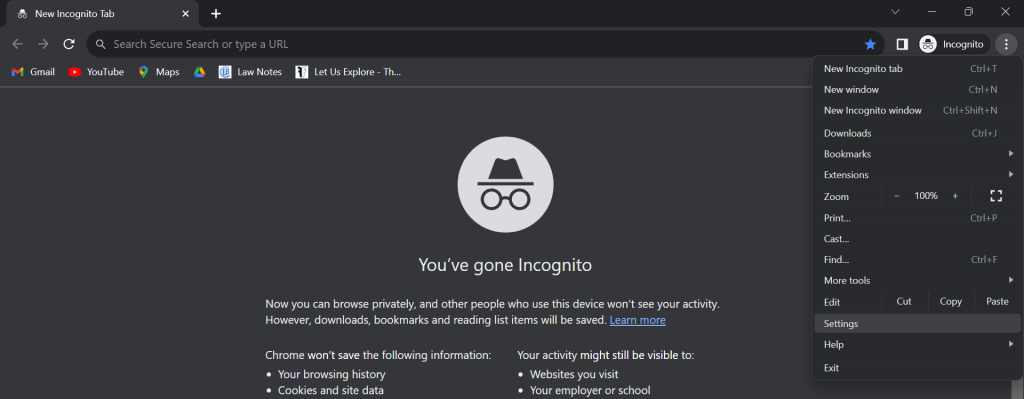 chrome extensions in Incognito
