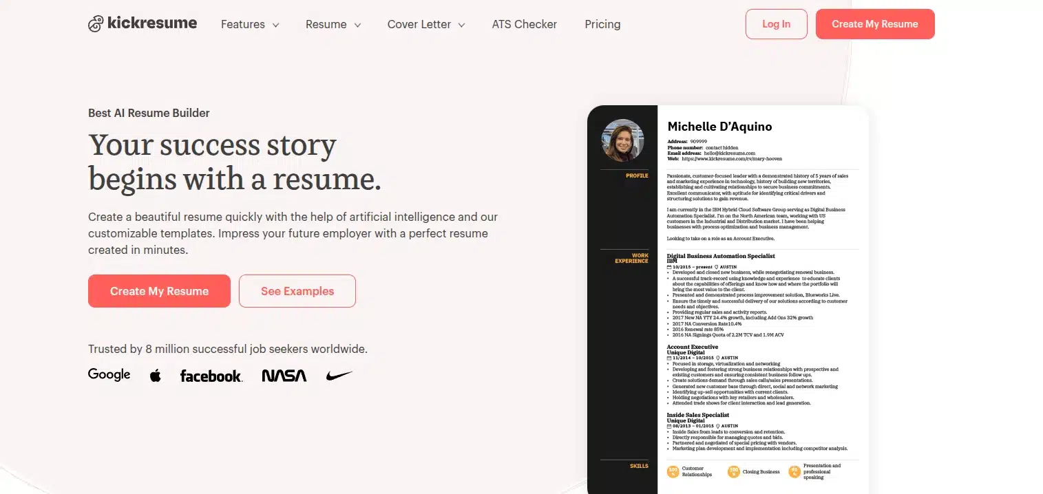 kickresume kickresume