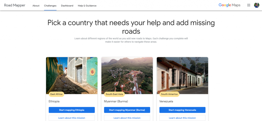 Google Road Mapper challenges