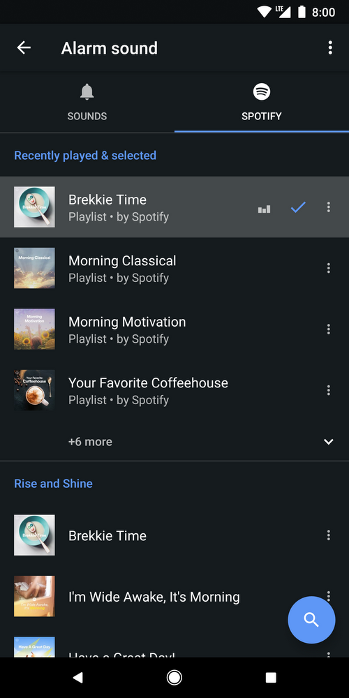 GoogleClock and Spotify Musical alarm