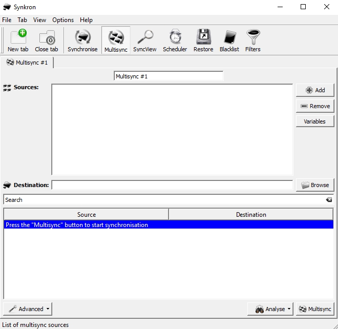 Synkron multisync option