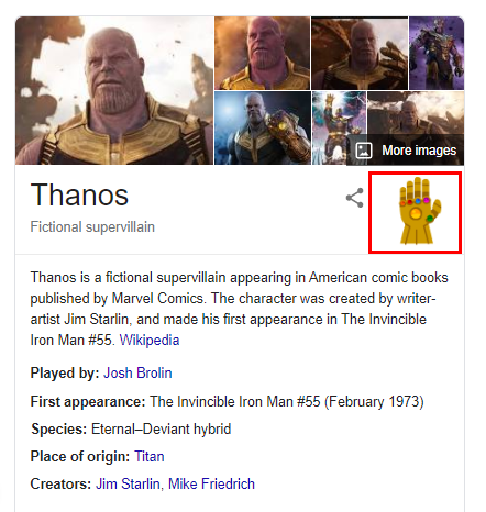 Thanos Google search trick