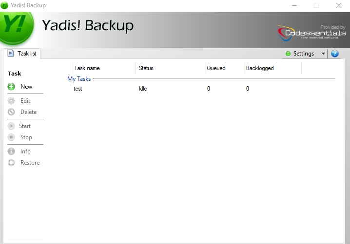 Yadis Backup folder sync