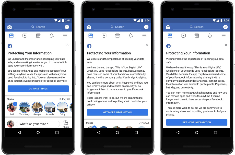 facebook app privacy notification 