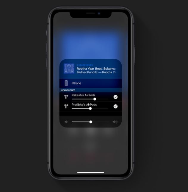 audio sharing in ios13