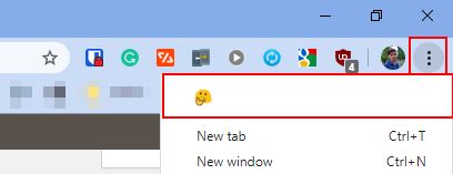 chrome menu extension hide