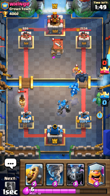 clash royal in game scene