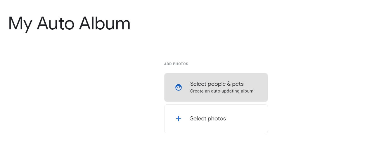 create google photos auto album