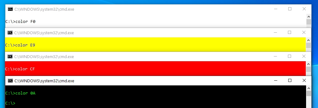 custom color in cmd