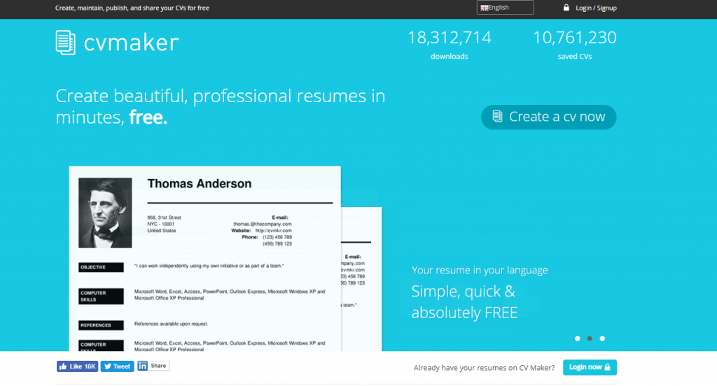 cvmaker create beautiful cv