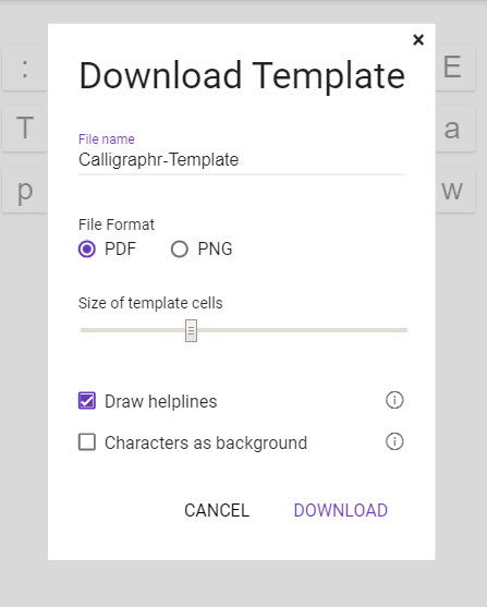 download font template box
