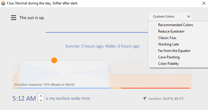 flux option selection