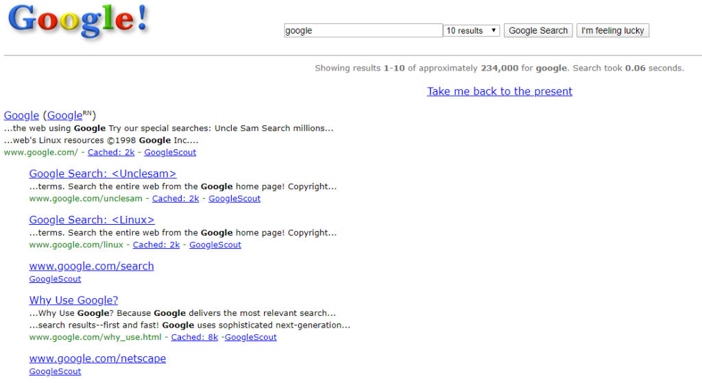 35+ Google Search Tricks You Need to Know 15 google in 1998