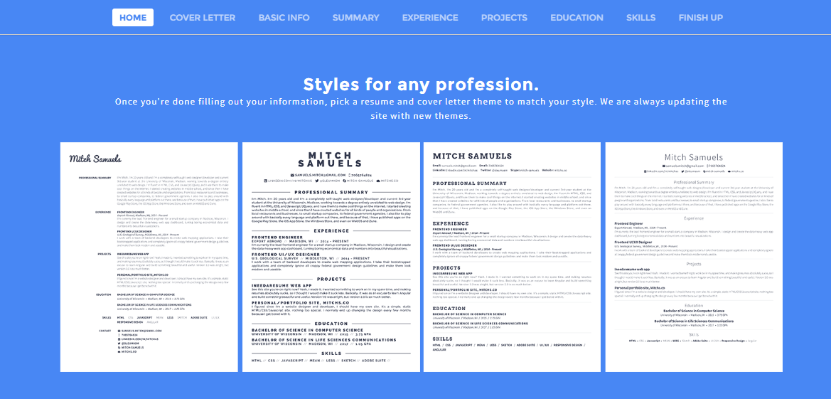 make resume online