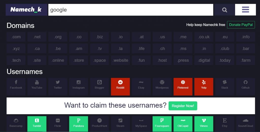 How to Check Your Username Availability Everywhere 1 namechk username checker