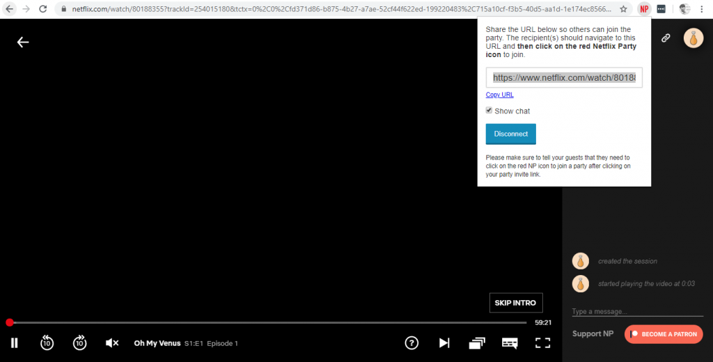 how to start netflix party