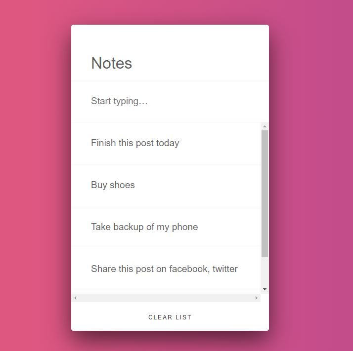 notes progressive web app