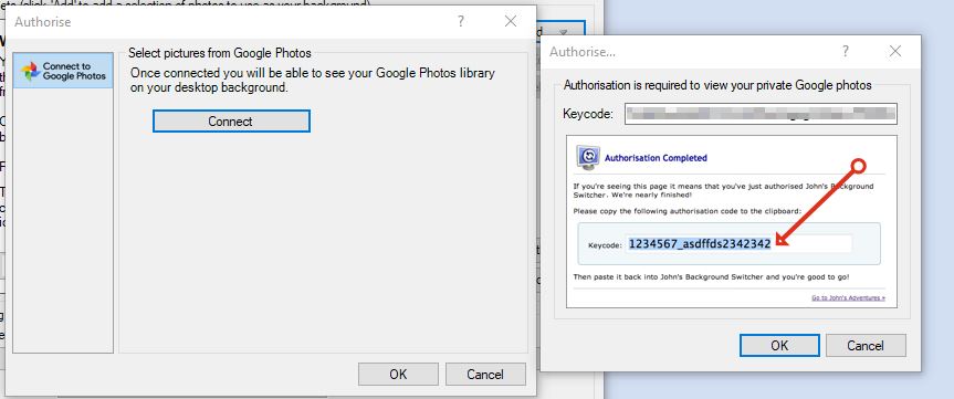 Automatic Wallpaper Changer for Android, Linux & Windows 4 paste the access code