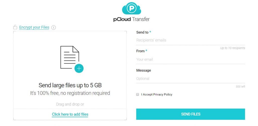 How to Send Large Videos Files Free 4 pCloud Transfer