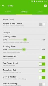 remote mouse app settings