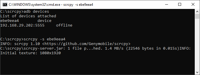 scrcpy-multiple devices