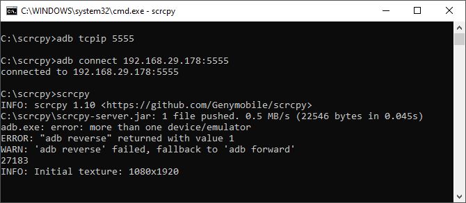 scrcpy-wireless setup