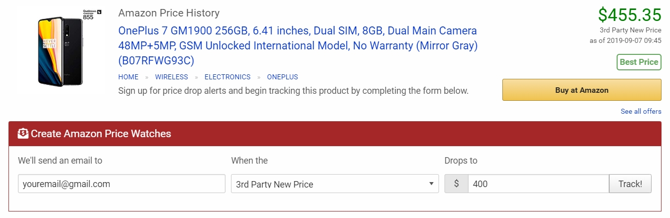 set price drop alert in ccc