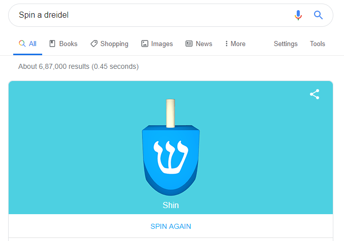 35+ Google Search Tricks You Need to Know 8 spin a dreidel