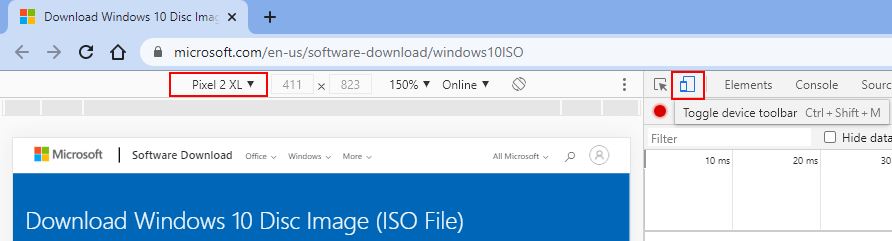 How To Download Windows 11 ISO Directly 2 toggle mobile view in chrome