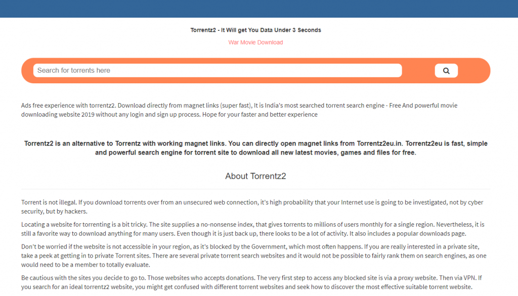 torrentz search engine