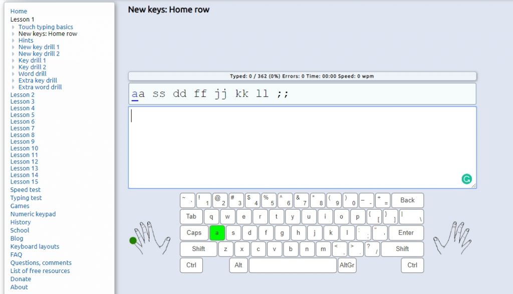 typingstudy website