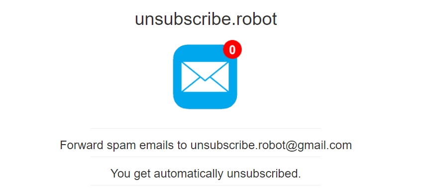 unsubscribe robot fir spam emails